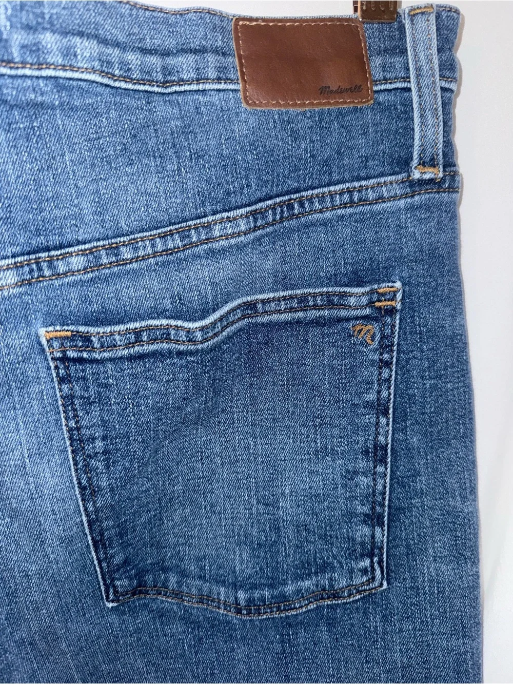 Madewell Blue Denim Jeans with Copper Button